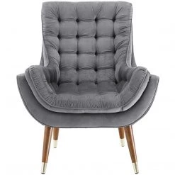 Modway Suggest Button Tufted Performance Velvet Lounge Chair
