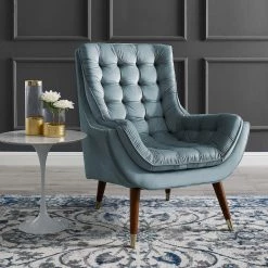 Modway Suggest Button Tufted Performance Velvet Lounge Chair