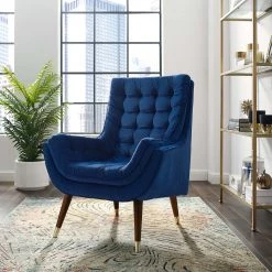 Modway Suggest Button Tufted Performance Velvet Lounge Chair