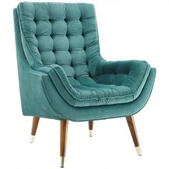 Modway Suggest Button Tufted Performance Velvet Lounge Chair