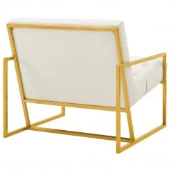 Modway Living Room Bequest Velvet Gold Stainless Steel Accent Chair