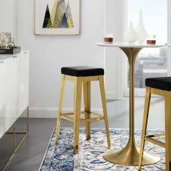 Modway Arrive Velvet Bar Stool