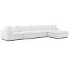 Modway Living Room Cloud Down Filled 5 Pcs Modular Sectional