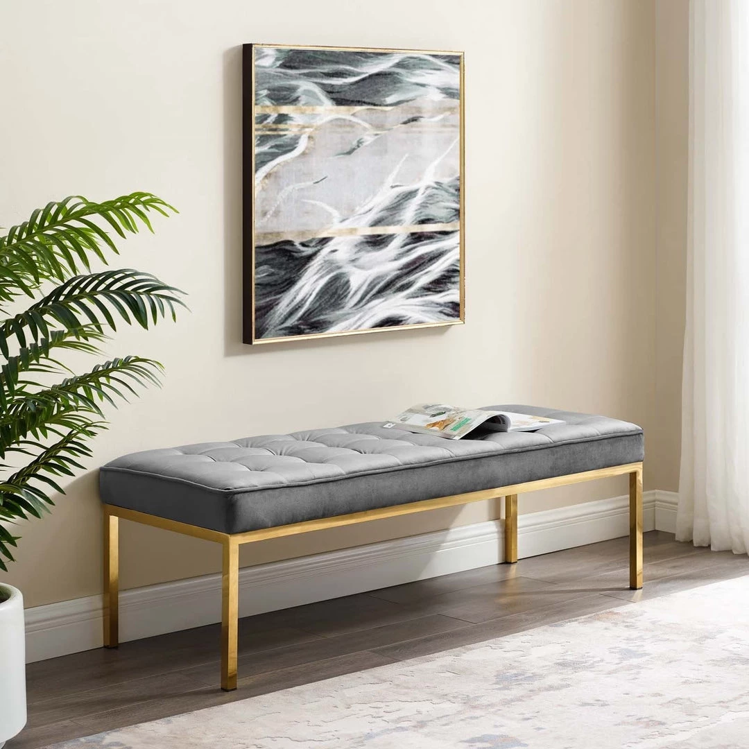 Modway Loft Velvet Bench