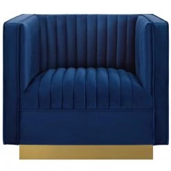 Modway Sanguine Vertical Channel Tufted Accent Performance Velvet Armchair