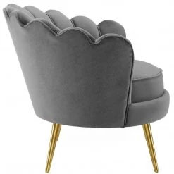 Modway Admire Scalloped Edge Performance Velvet Accent Armchair