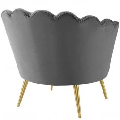 Modway Admire Scalloped Edge Performance Velvet Accent Armchair