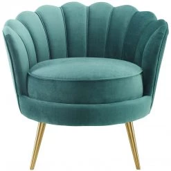 Modway Admire Scalloped Edge Performance Velvet Accent Armchair