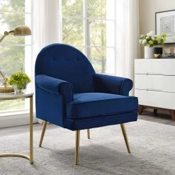 Modway Living Room Revive Tufted Button Accent Performance Velvet Armchair