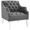 Modway Proverbial Tufted Button Accent Performance Velvet Armchair Living Room