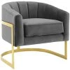 Modway Esteem Vertical Channel Tufted Performance Velvet Accent Armchair Living Room