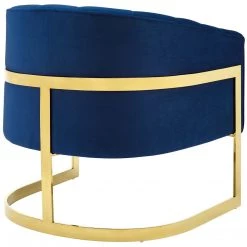 Modway Esteem Vertical Channel Tufted Performance Velvet Accent Armchair Living Room