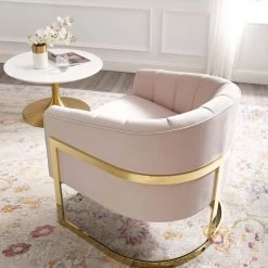 Modway Esteem Vertical Channel Tufted Performance Velvet Accent Armchair Living Room