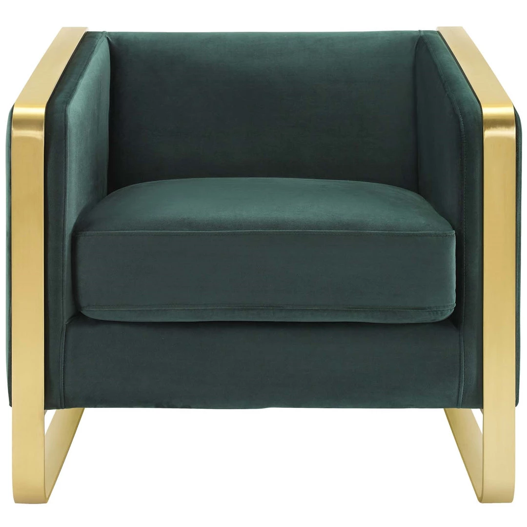 Modway Visualize Accent Club Lounge Performance Velvet Armchair Living Room