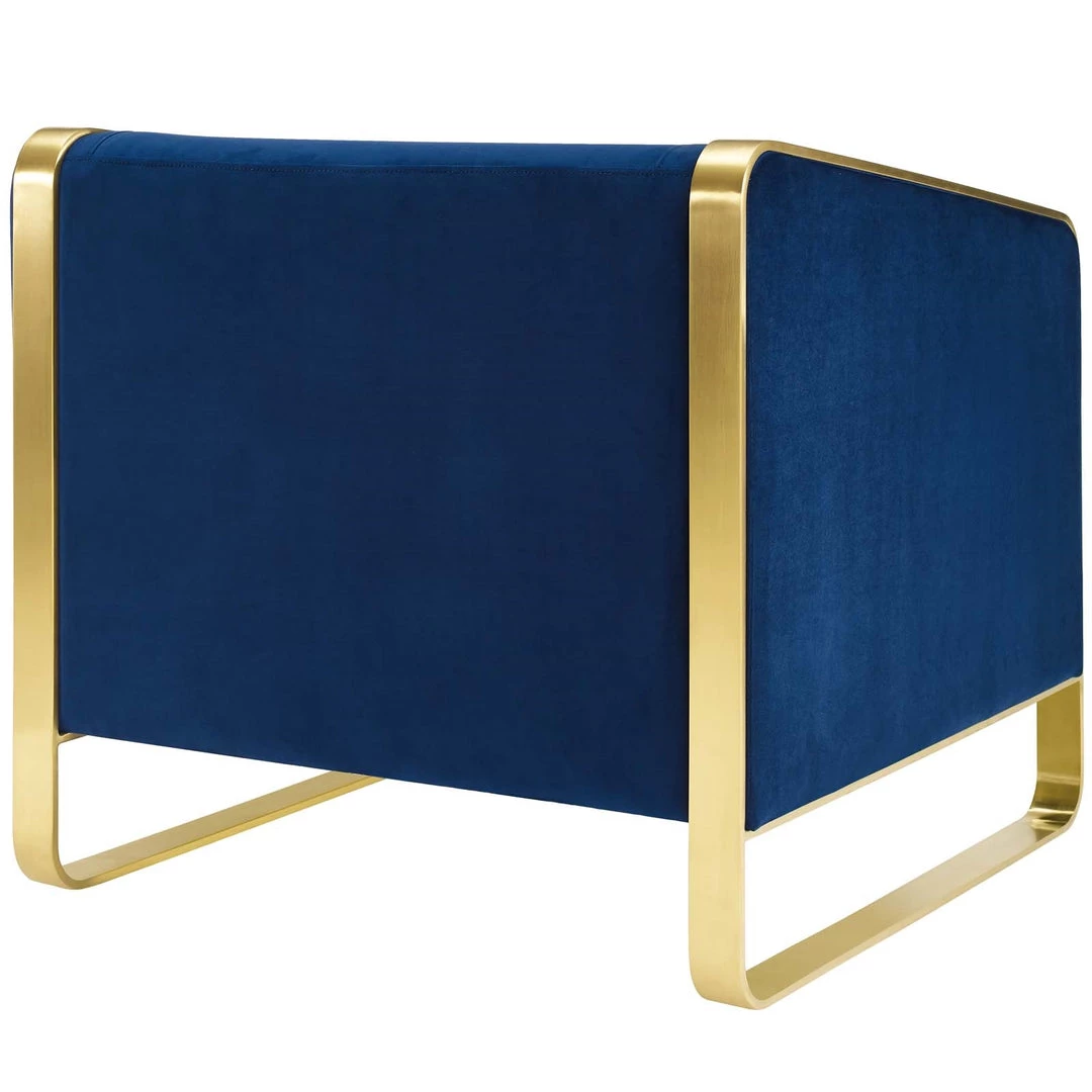 Modway Visualize Accent Club Lounge Performance Velvet Armchair Living Room