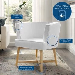 Modway Anders Upholstered Fabric Accent Chair Living Room