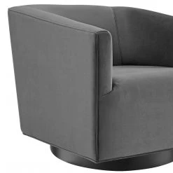 Modway Twist Accent Lounge Performance Velvet Swivel Chair Living Room