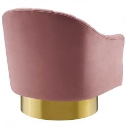 Modway Living Room Buoyant Vertical Channel Tufted Accent Lounge Performance Velvet Swivel Chair