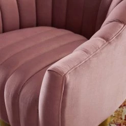 Modway Living Room Buoyant Vertical Channel Tufted Accent Lounge Performance Velvet Swivel Chair