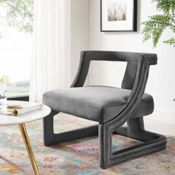 Modway Requisite Accent Lounge Performance Velvet Armchair Living Room