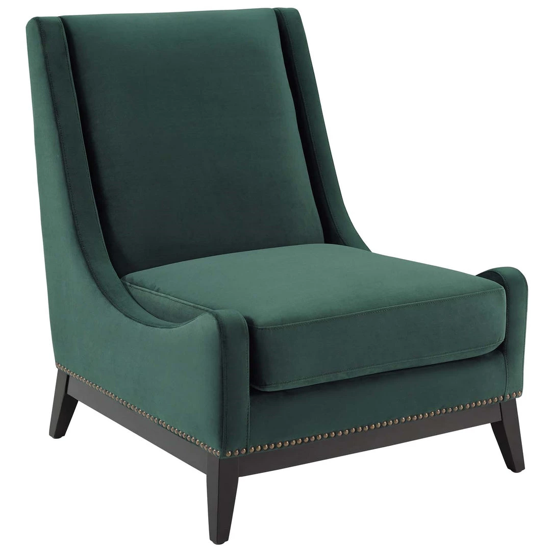 Modway Living Room Confident Accent Upholstered Performance Velvet Lounge Chair