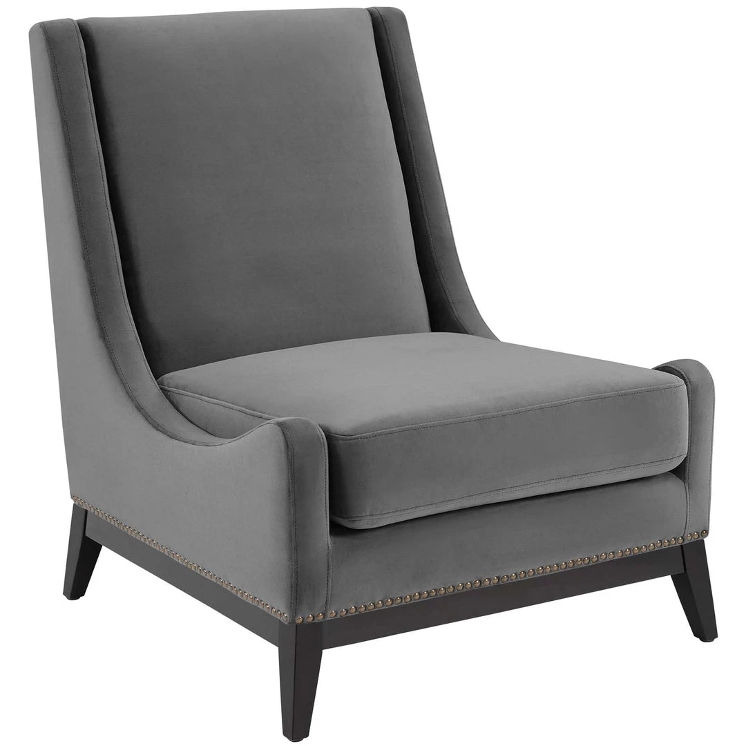 Modway Living Room Confident Accent Upholstered Performance Velvet Lounge Chair