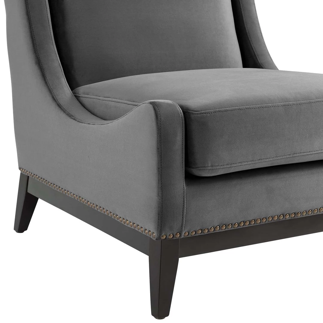 Modway Living Room Confident Accent Upholstered Performance Velvet Lounge Chair