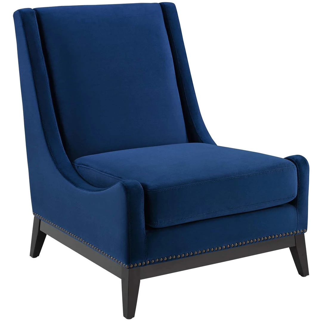 Modway Living Room Confident Accent Upholstered Performance Velvet Lounge Chair