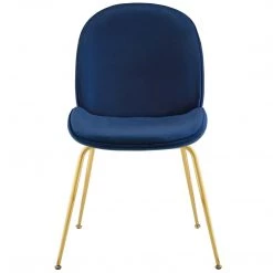 Modway Dining Room Scoop Gold Legs Velvet Dining Chair