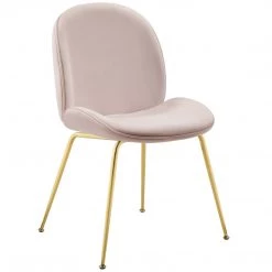 Modway Dining Room Scoop Gold Legs Velvet Dining Chair
