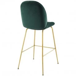 Modway Dining Room Scoop Velvet Bar Stool