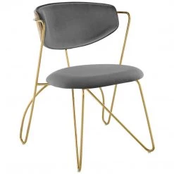 Modway Stainless Steel Dining Velvet Chair