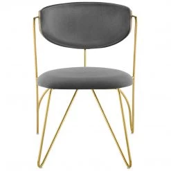 Modway Stainless Steel Dining Velvet Chair