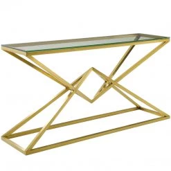 Modway Chloe Gold Stainless Steel Console Table