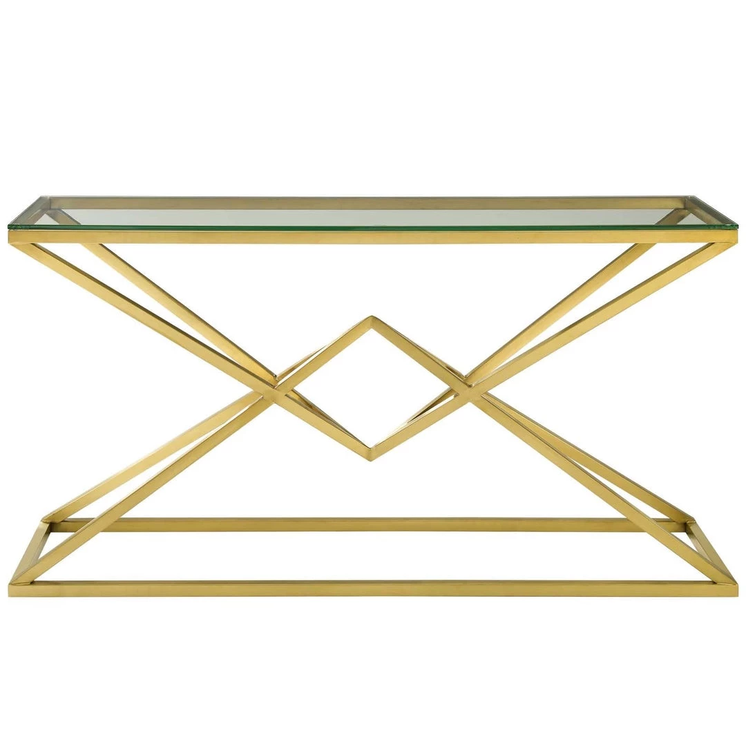 Modway Chloe Gold Stainless Steel Console Table