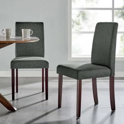 Modway Upholstered Fabric Dining Side Chair Set Of 2 Dining Room