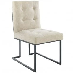 Modway Stainless Steel Upholstered Fabric Dining Chair