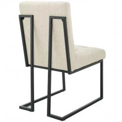Modway Stainless Steel Upholstered Fabric Dining Chair