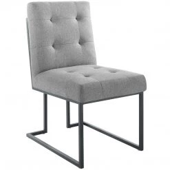 Modway Stainless Steel Upholstered Fabric Dining Chair