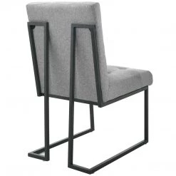 Modway Stainless Steel Upholstered Fabric Dining Chair