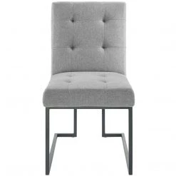 Modway Stainless Steel Upholstered Fabric Dining Chair