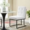 Modway Stainless Steel Upholstered Fabric Dining Chair