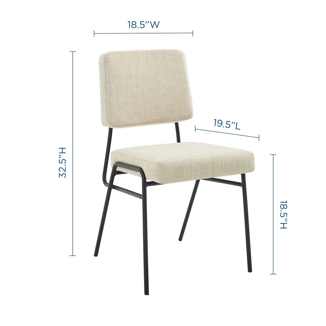 Modway Dining Room Craft Upholstered Fabric Dining Side Chair