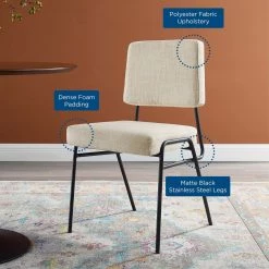 Modway Dining Room Craft Upholstered Fabric Dining Side Chair