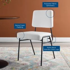 Modway Dining Room Craft Upholstered Fabric Dining Side Chair