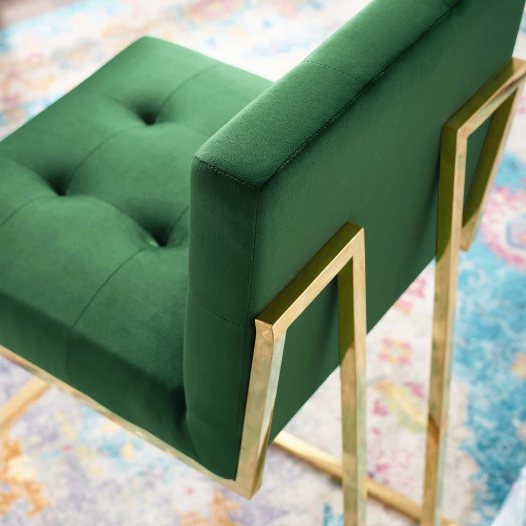 Modway Privy Velvet Bar Stool Dining Room