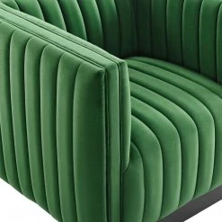 Modway Conjure Channel Tufted Performance Velvet Accent Armchair