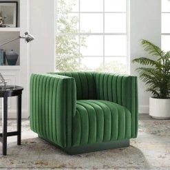 Modway Conjure Channel Tufted Performance Velvet Accent Armchair