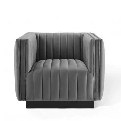 Modway Conjure Channel Tufted Performance Velvet Accent Armchair