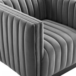 Modway Conjure Channel Tufted Performance Velvet Accent Armchair